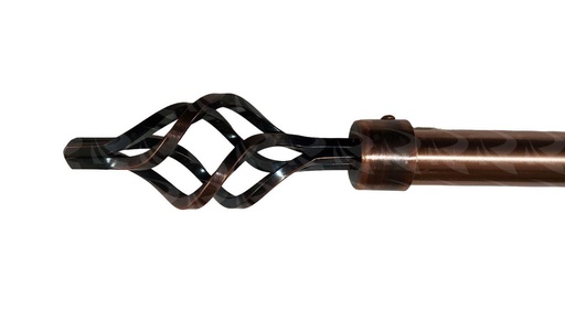 [000574] CURTAIN RODS 3M AC TWISTED HEAD (3/4" 1")