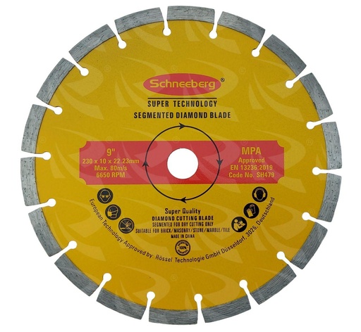 [000680] DIAMOND CUTTING BLADE 10 SCNBR (9")