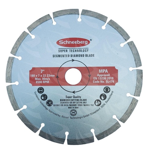 [000678] DIAMOND CUTTING BLADE 7 SCNBR (7")