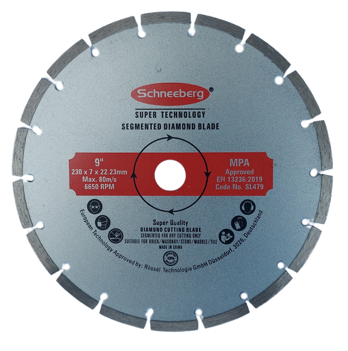 [000681] DIAMOND CUTTING BLADE 7 SCNBR (9")