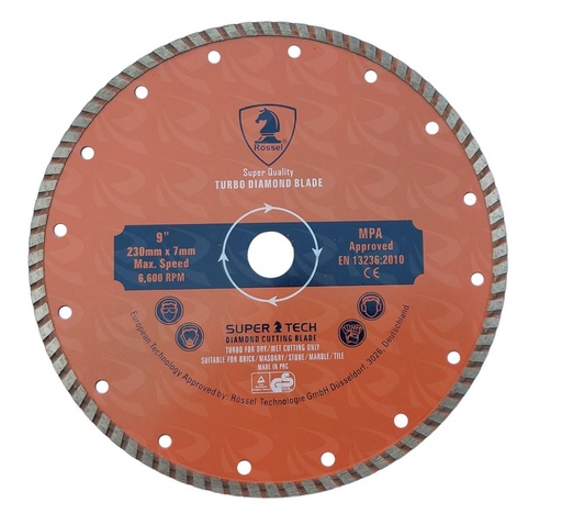 [000684] DIAMOND CUTTING BLADE TURBO 7 ROSSL (9')