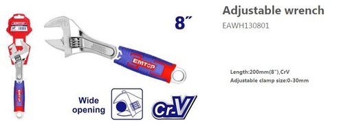 [000788] EAWH130801 ADJUSTABLE WRENCH 