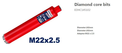 [000837] EDHC145102 DIAMOND CORE BITS