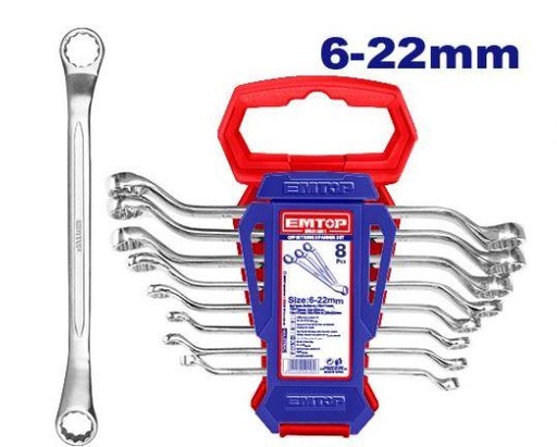 [000861] EFRS10801 RING SPANNER 8PC SET