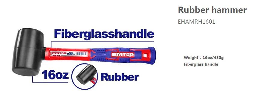 EHAMRH1601 RUBBER HAMMER 16OZ