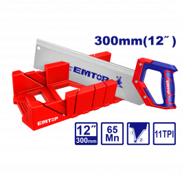 [000887] EHASMB3001 MITRE BOX WITH BACKSAW 12 IN