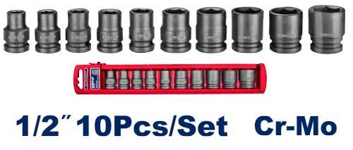 [000955] EMSS12101 1S2 INCH IMPACT SOCKET SET