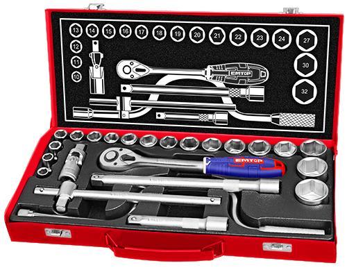 [001024] ESKT12243 1S2 INCH SOCKET SET