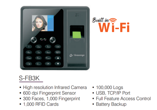 [001080] FACE AND FINGER BIOMETRIC S  (FB3K)