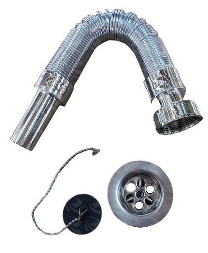 [003826] FLEXIBLE BOTTLETRAP CHROME PR (1 1/2" )