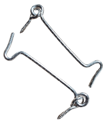 [001237] GATE HOOK AND EYE 3 INCH (NICKEL PLATED)