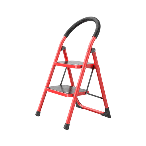 [001661] LADDER A TYPE RED STEEL (2 STEP)