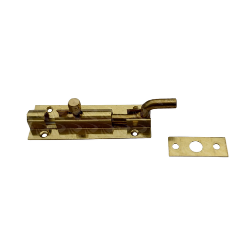 [001847] MDF TOWER BOLT NECKED BRASS (5")