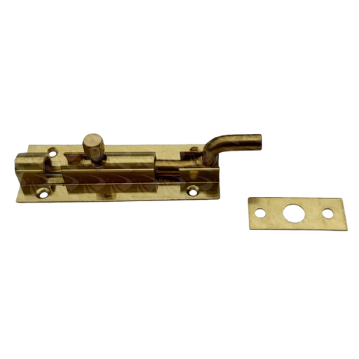 [001848] MDF TOWER BOLT NECKED BRASS (6")