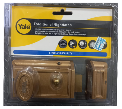 [003719] NIGHT LATCH YALE GOLD