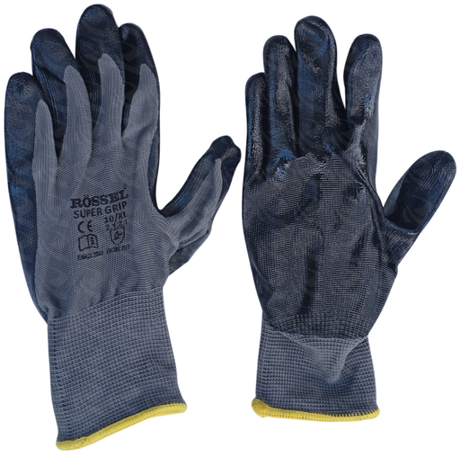 [002023] NITRILE COATED GLOVES NO 10 BLACK