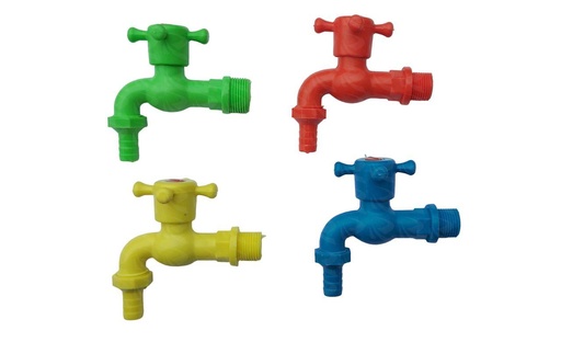 [002281] PLASTIC TAPS CHINA ASSORTED COLOUR (1/2")