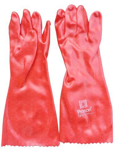 [002527] PVC GLOVES RED PROSON BRAND (18")