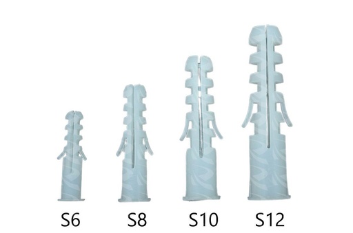 [002536] PVC WALL PLUGS WHITE  (S10)