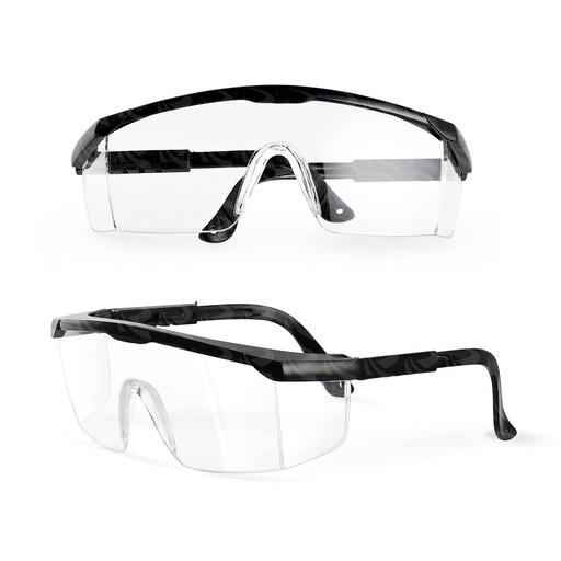 [002742] SAFETY GOGGLES (CLEAR-BLACK FRAME)