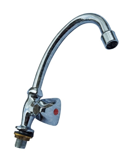 [002980] SINK COCK DECK MOUNTED (GREEN)