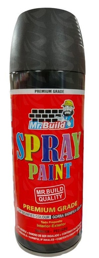 [003066] SPRAY PAINT 280G MR BUILD (MATT BLACK)