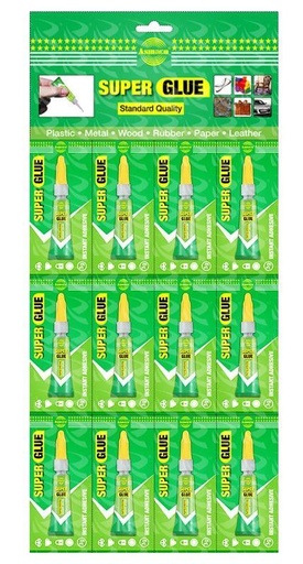 [003159] SUPER GLUE ASMACO 3G 12PC PER CARD