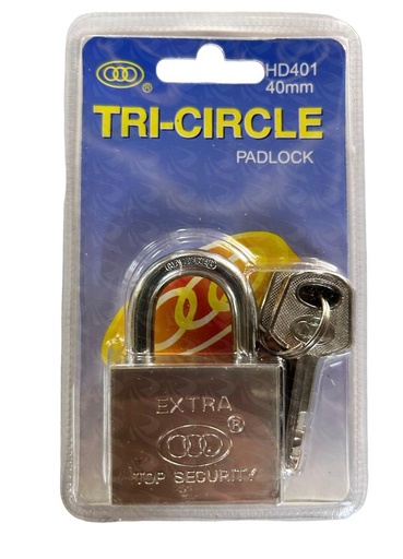 [003320] TRI CIRCLE PADLOCK HD401