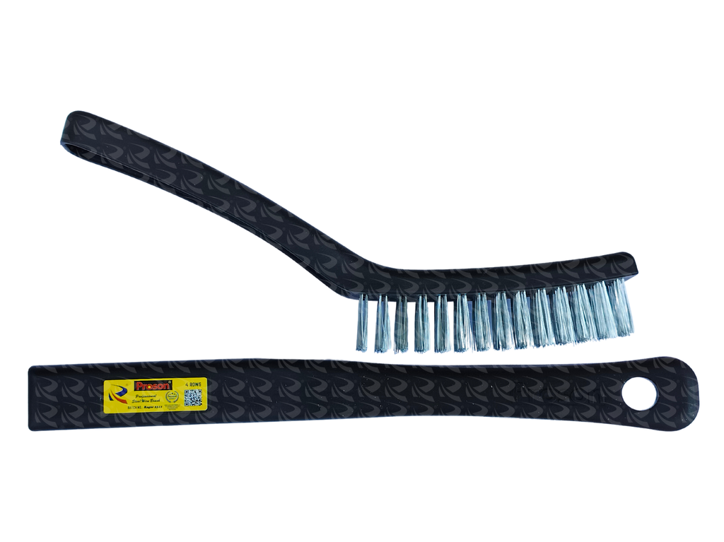 WIRE BRUSH PLASTIC HANDLE 4ROWS