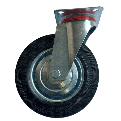 [003989] RUBBER SWIVEL CASTER PLATE 9630 (5")