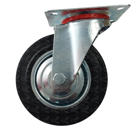 [003991] RUBBER SWIVEL CASTER PLATE 9630 (8")