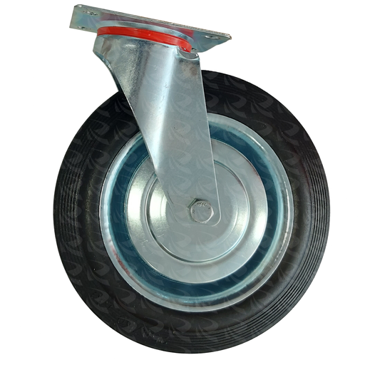 [003992] RUBBER SWIVEL CASTER PLATE 9630 (10")