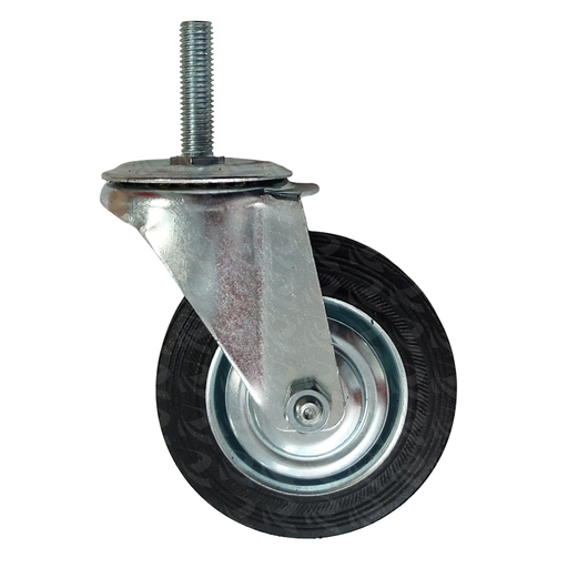[003999] RUBBER SWIVEL CASTER THREAD 9632 (4")