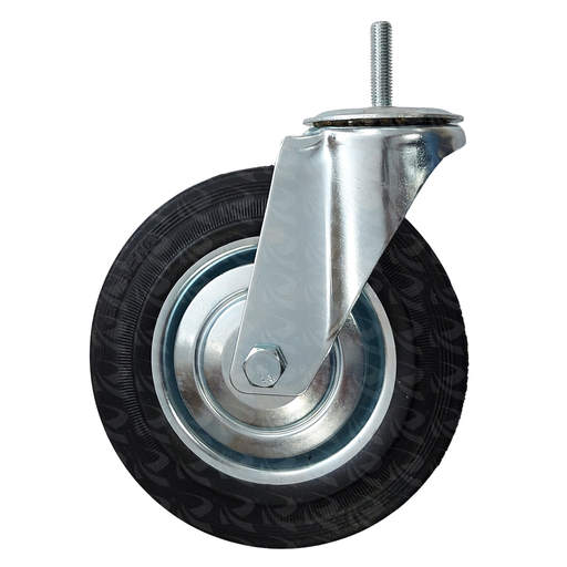 [004002] RUBBER SWIVEL CASTER THREAD 9632 (8")