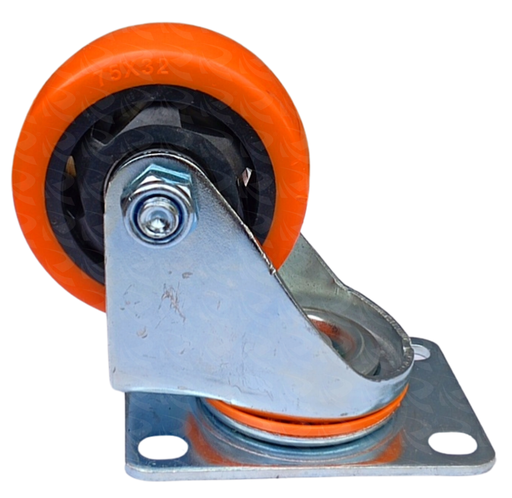 [004013] ORANGE PVC CASTOR PLATE GAL 9636 (3")