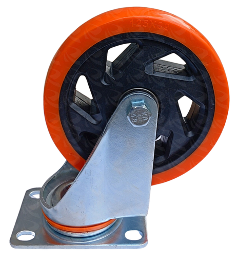 [004015] ORANGE PVC CASTOR PLATE GAL 9636 (5")