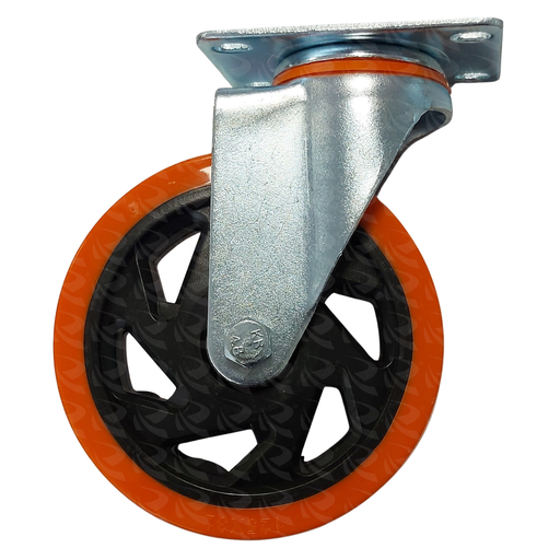 [004015] ORANGE PVC CASTOR PLATE GAL 9636 (5")