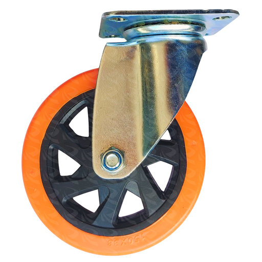 [004016] ORANGE PVC CASTOR PLATE GAL 9636 (6")
