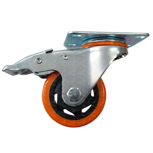 [004018] CASTOR WHEEL ORANGE PVC 9638 (3")