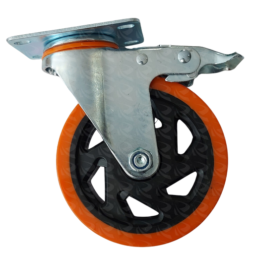 [004020] CASTOR WHEEL ORANGE PVC 9638 (5")