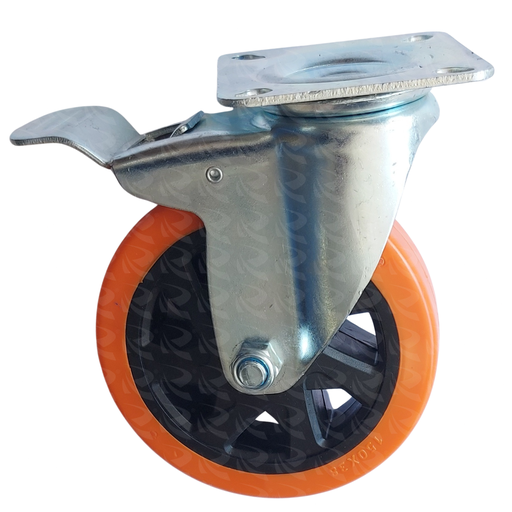 [004021] CASTOR WHEEL ORANGE PVC 9638 (6")