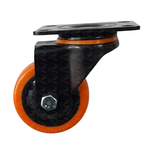 [004022] ORANGE PVC SWIVEL PLATE BLACK 9639 (3")