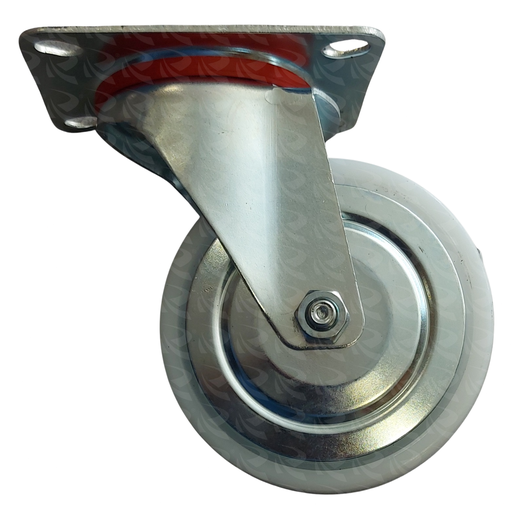 [004036] WHITE PP CASTER PLATE SWIVEL 9642 (4")
