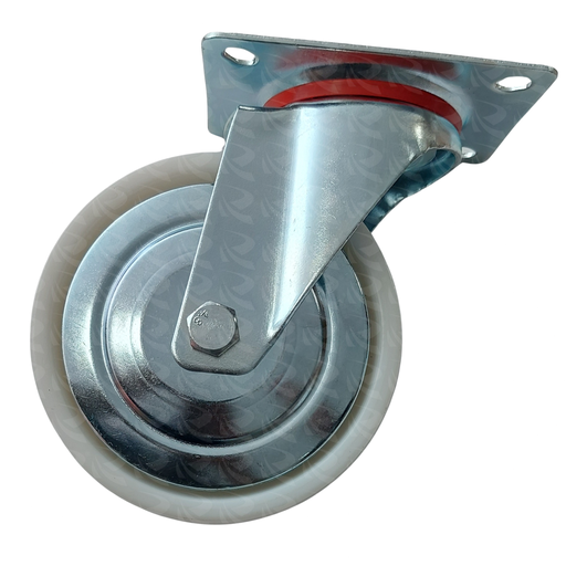 [004038] WHITE PP CASTER PLATE SWIVEL 9642 (6")