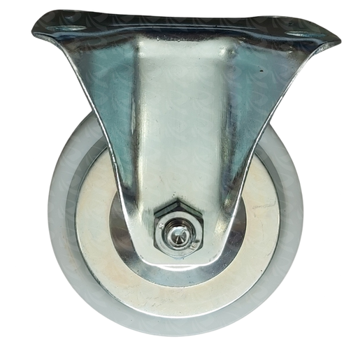 [004040] WHITE PP CASTER PLATE FIX 9643 (3")