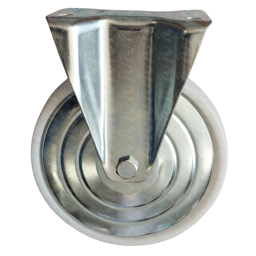 [004044] WHITE PP CASTER PLATE FIX 9643 (8")