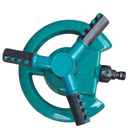 [004116] SPRINKLER (GREEN YELLOW 3 ARMS HALF ROUND)