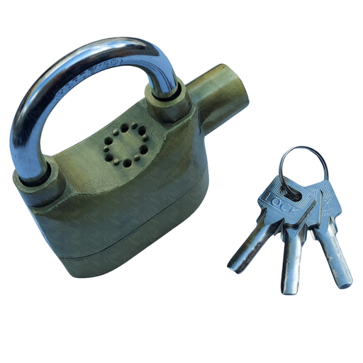 [004214] ALARM LOCK SHORT SHACKLE (ANTIQUE BRASS)